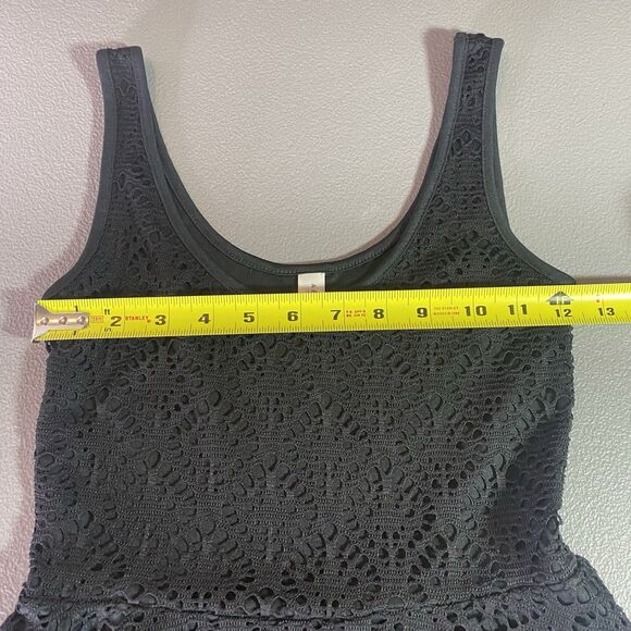 AEROPOSTALE Mini Dress Lace Overlay Sleeveless Scoop Fit & Flare Womens XS Black - Picture 5 of 10